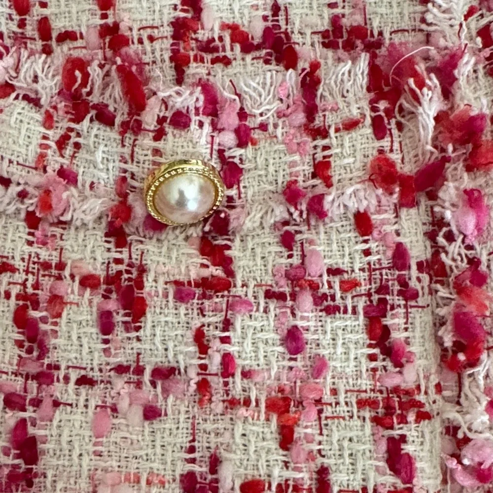 Nanette Lepore Pink and White Tweed Jacket Blazer - Picture 5 of 6